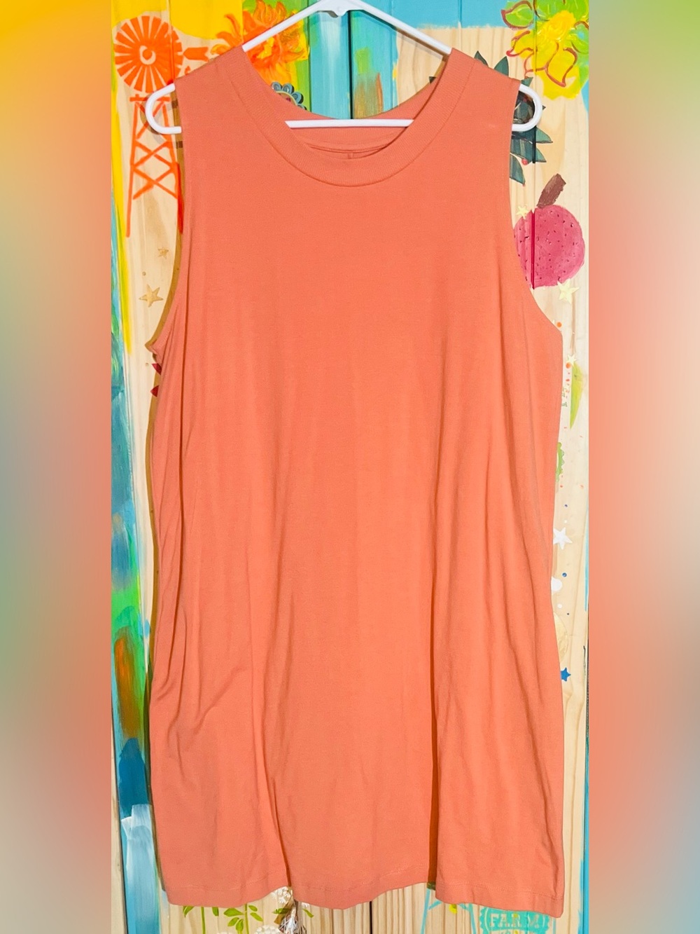 🍊 A New Day for Target 🎯 Coral Orange Sleeveless Tank Dress — XXL 🪸